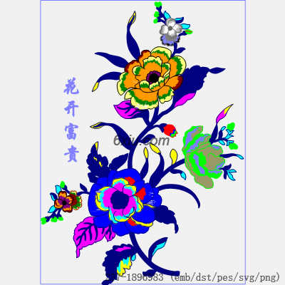 svg矢量绣花图下载