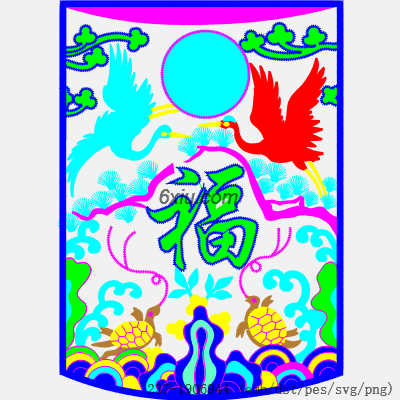 svg矢量绣花图下载