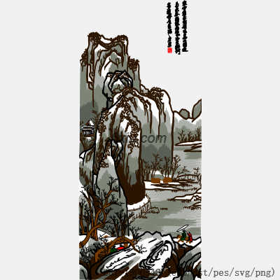 svg矢量绣花图下载