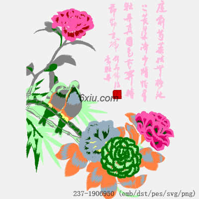 svg矢量绣花图下载