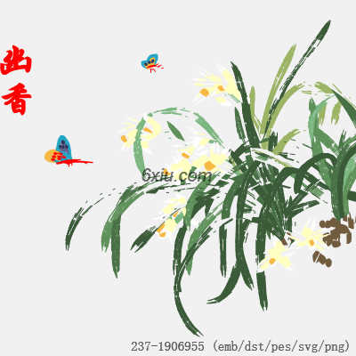 svg矢量绣花图下载