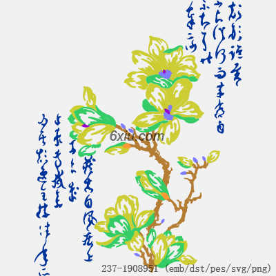 svg矢量绣花图下载