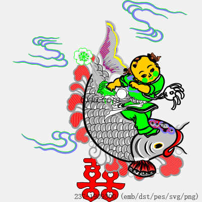 svg矢量绣花图下载