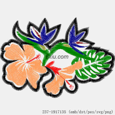 svg矢量绣花图下载