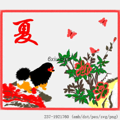 svg矢量绣花图下载