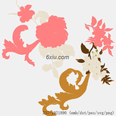 svg矢量绣花图下载