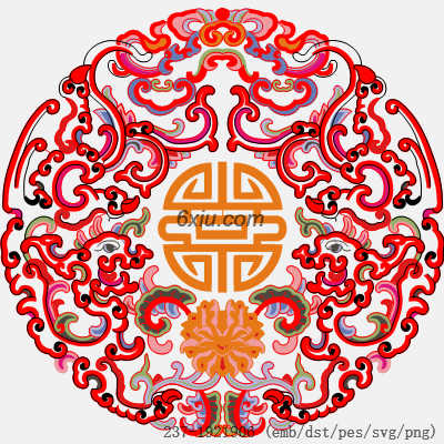 svg矢量绣花图下载