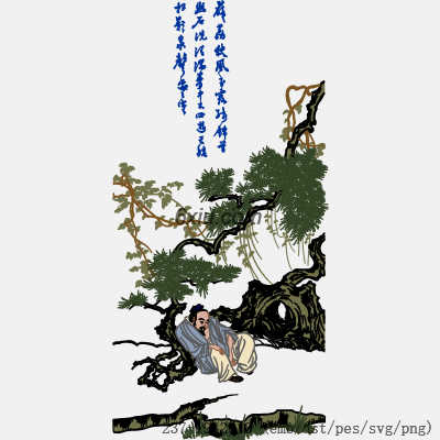 svg矢量绣花图下载