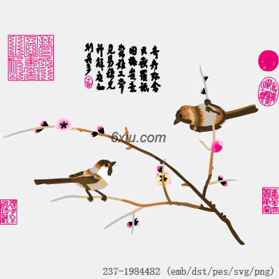 svg矢量绣花图下载