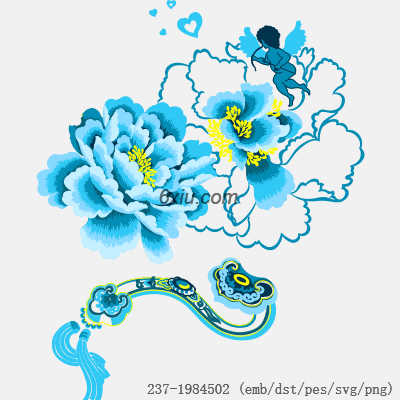 svg矢量绣花图下载