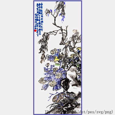 svg矢量绣花图下载