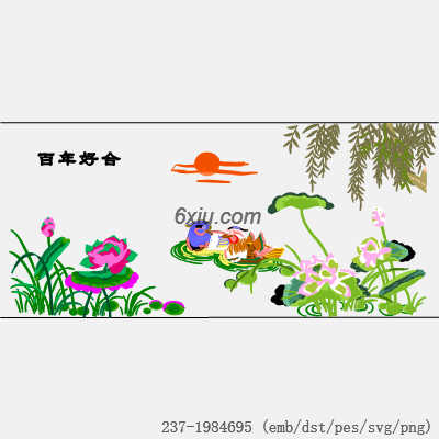 svg矢量绣花图下载