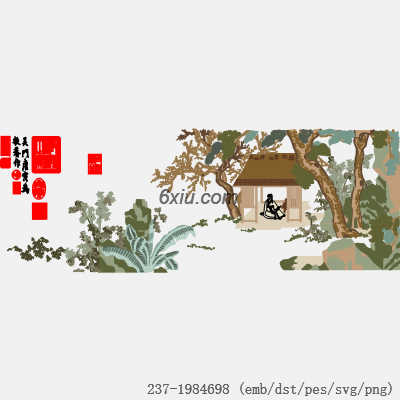 svg矢量绣花图下载