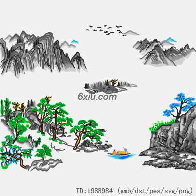 svg矢量绣花图下载