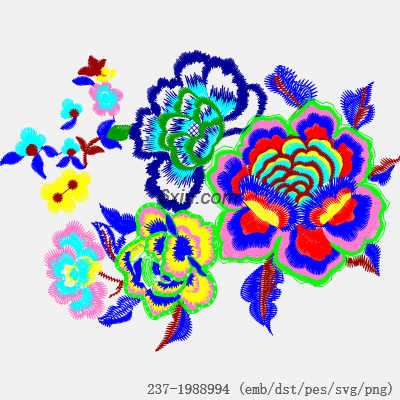 svg矢量绣花图下载
