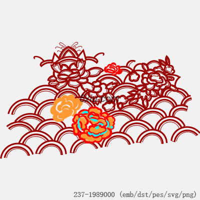 svg矢量绣花图下载