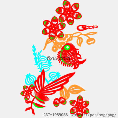 svg矢量绣花图下载