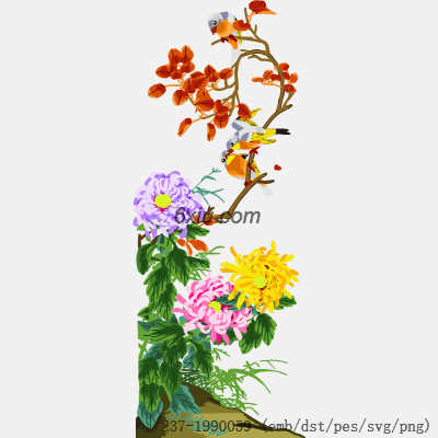 svg矢量绣花图下载