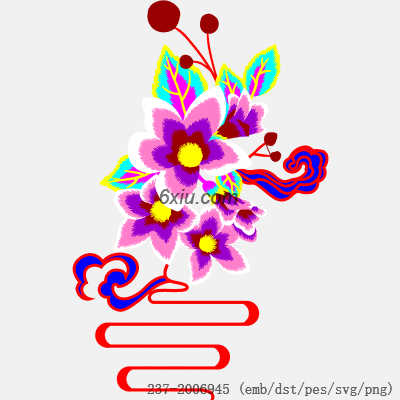 svg矢量绣花图下载