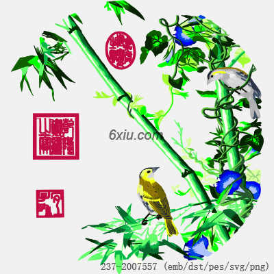 svg矢量绣花图下载