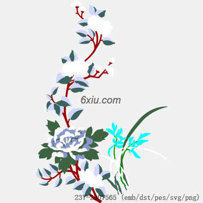 svg矢量绣花图下载