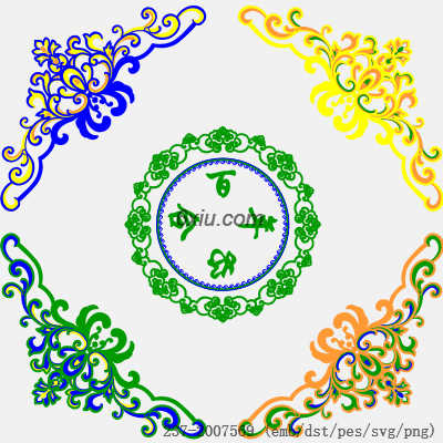 svg矢量绣花图下载