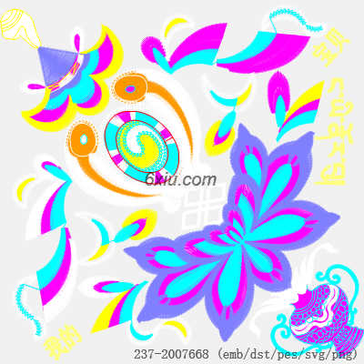 svg矢量绣花图下载