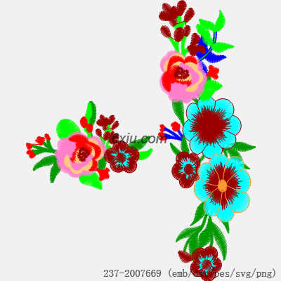 svg矢量绣花图下载