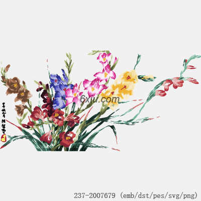 svg矢量绣花图下载
