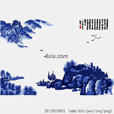 svg矢量绣花图下载