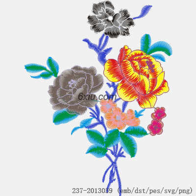 svg矢量绣花图下载