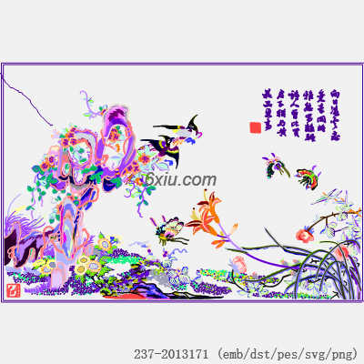 svg矢量绣花图下载