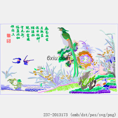 svg矢量绣花图下载