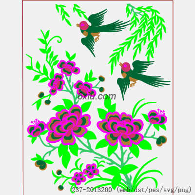 svg矢量绣花图下载
