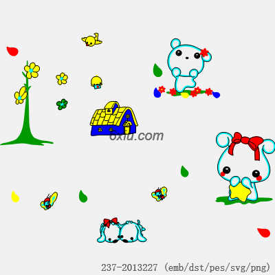 svg矢量绣花图下载