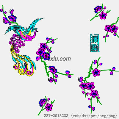 svg矢量绣花图下载