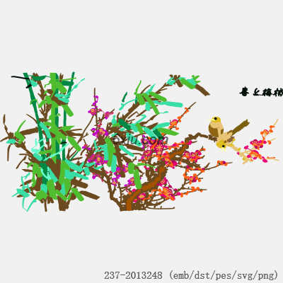 svg矢量绣花图下载