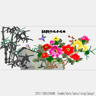 svg矢量绣花图下载