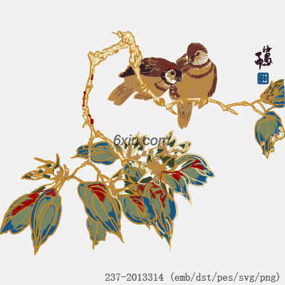 svg矢量绣花图下载