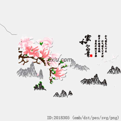 svg矢量绣花图下载