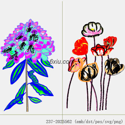 svg矢量绣花图下载