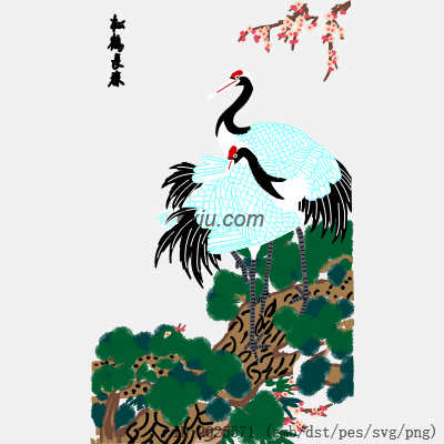 svg矢量绣花图下载