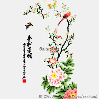 svg矢量绣花图下载