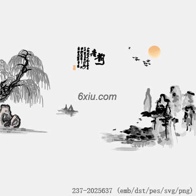 svg矢量绣花图下载