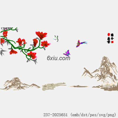 svg矢量绣花图下载