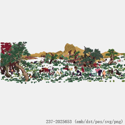 svg矢量绣花图下载
