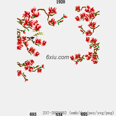 svg矢量绣花图下载