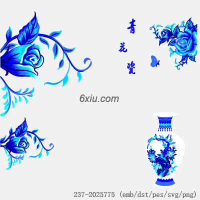 svg矢量绣花图下载