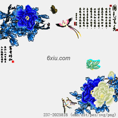 svg矢量绣花图下载