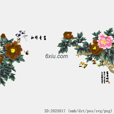 svg矢量绣花图下载